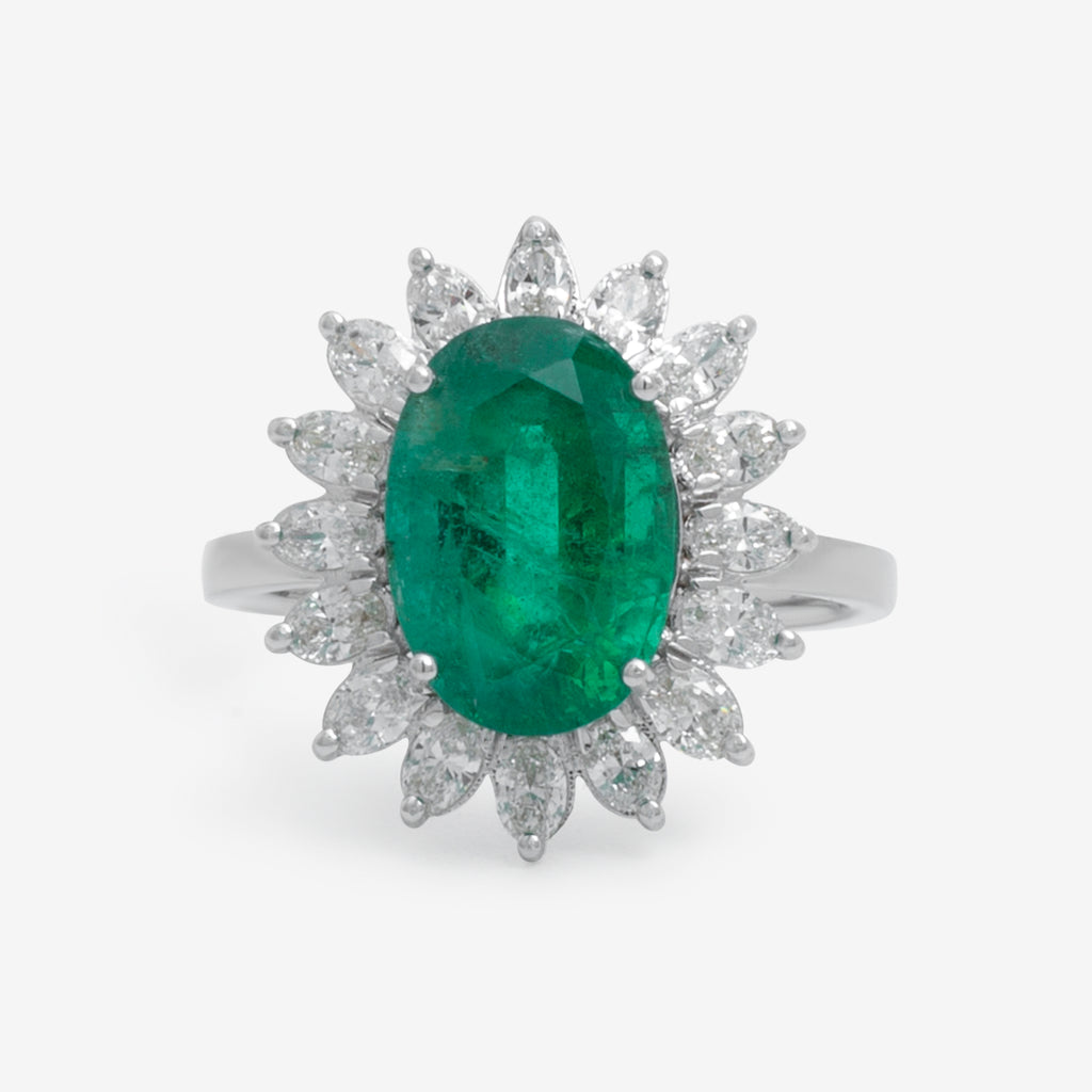 Oval Shape Emerald Ring