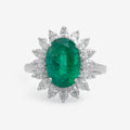 Oval Shape Emerald Ring
