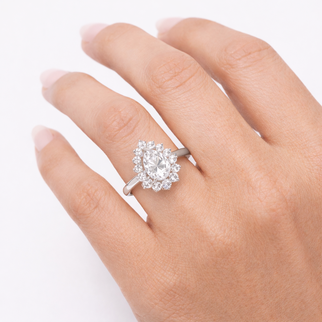 Celeste Pear Diamond Ring
