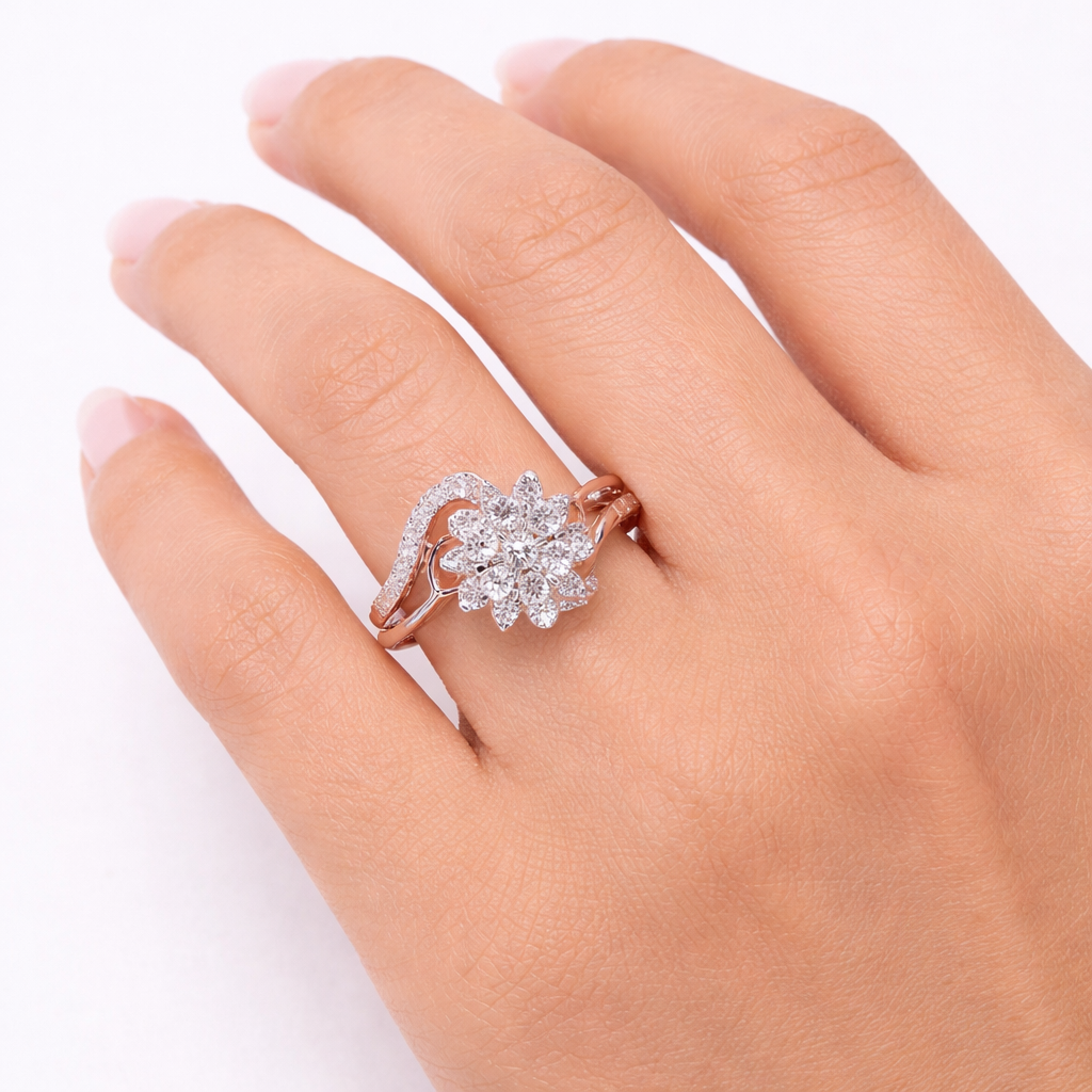 Roselle Diamond Bloom Ring