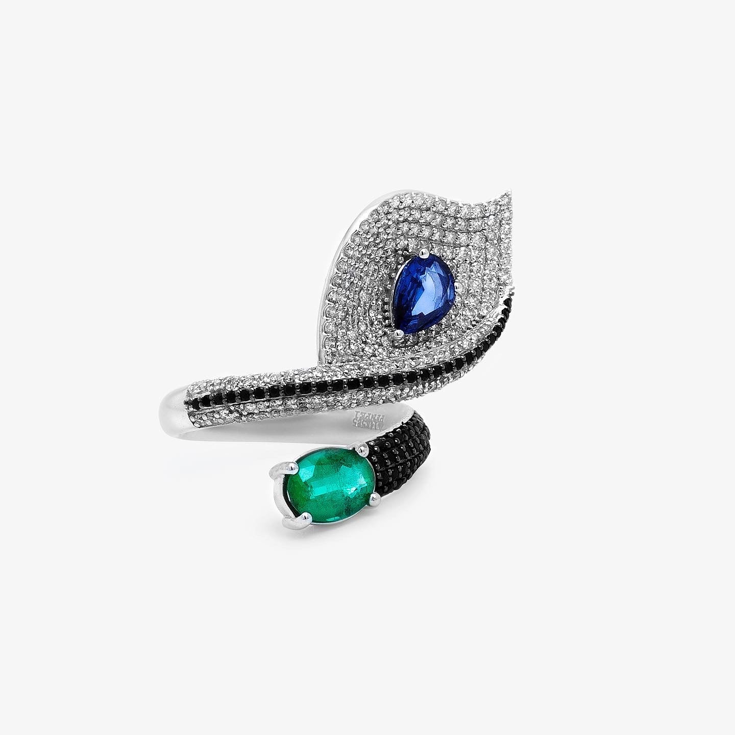 Sapphire and Emerald Ring