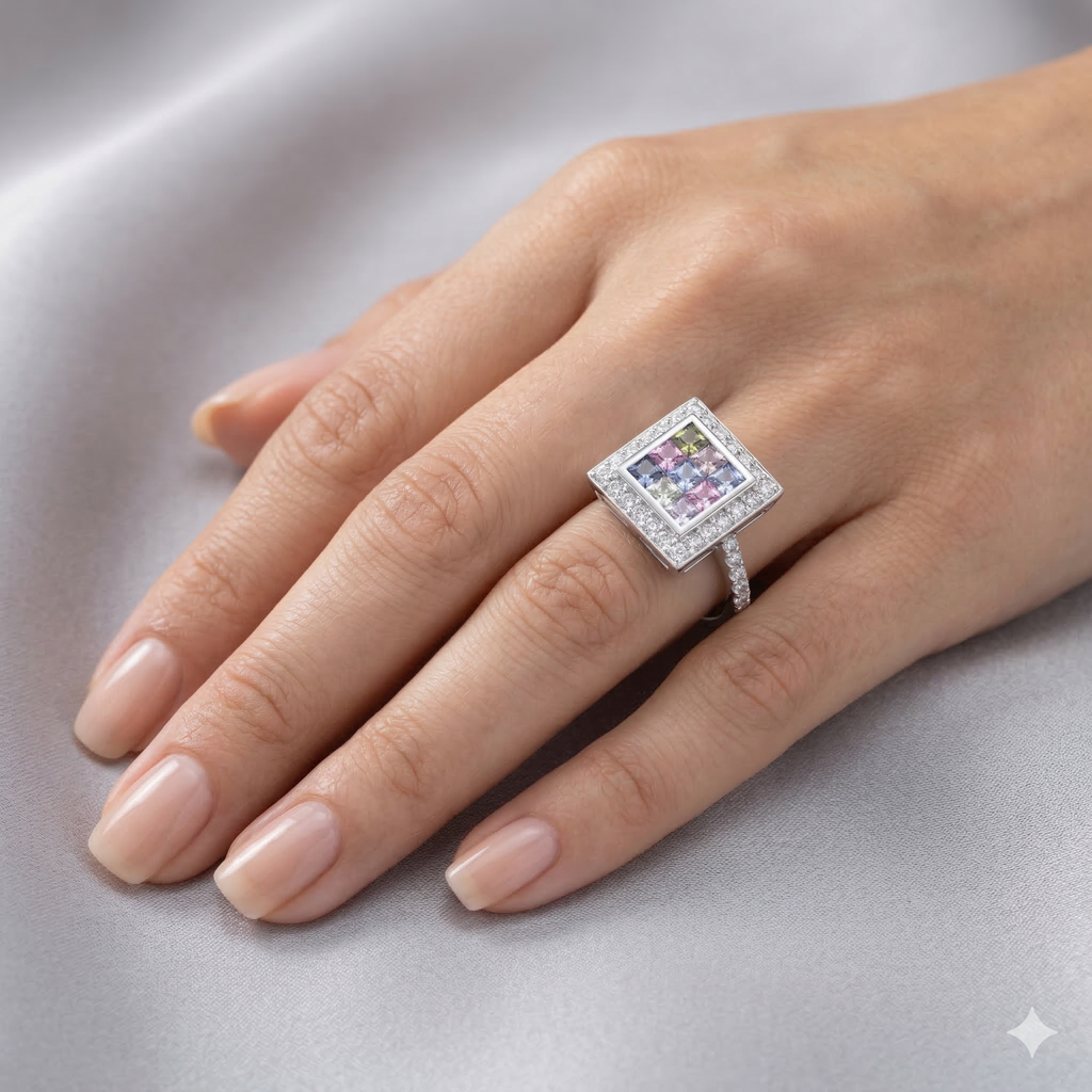 Bellmont Celestia Sapphire Mosaic Ring