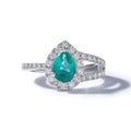 Emerald Aura Diamond Ring