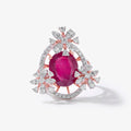 Imperial Ruby Bloom Diamond Ring