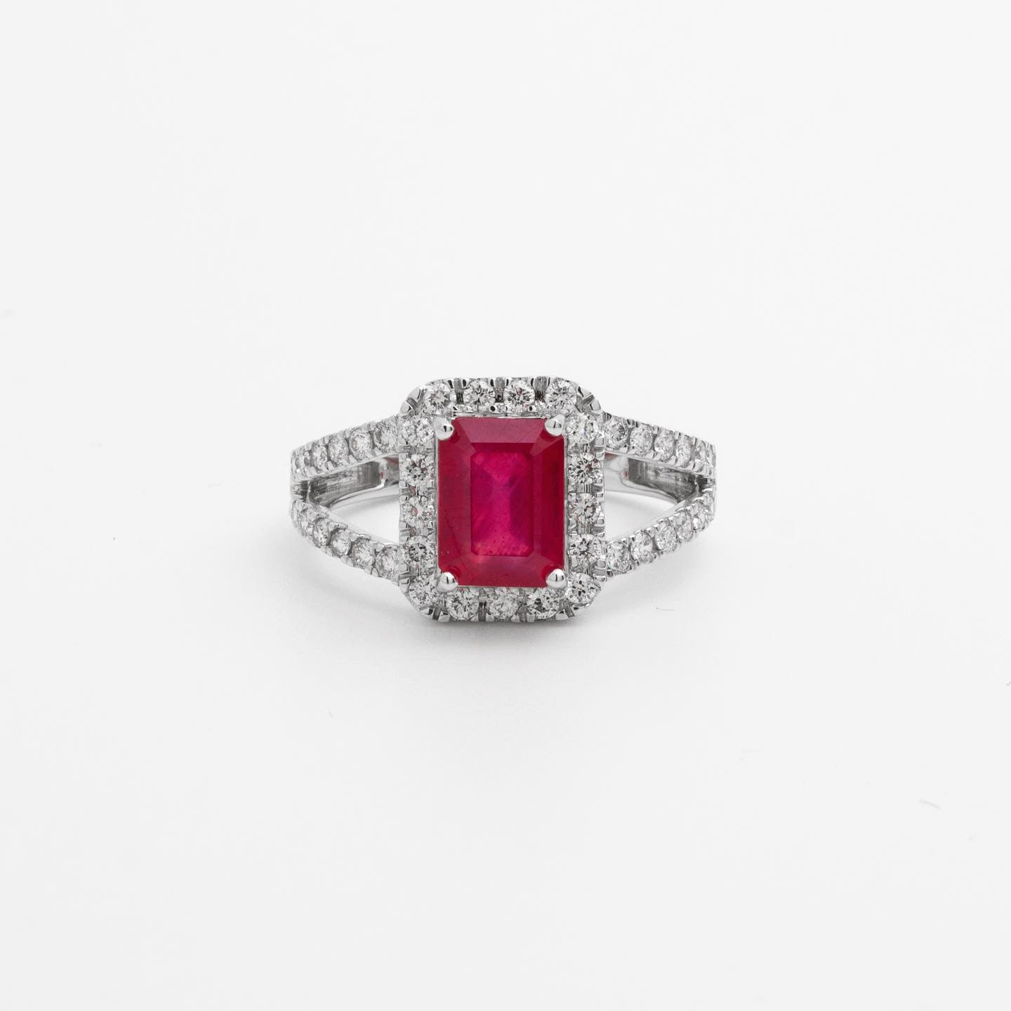 Rivaan Ruby Halo Ring