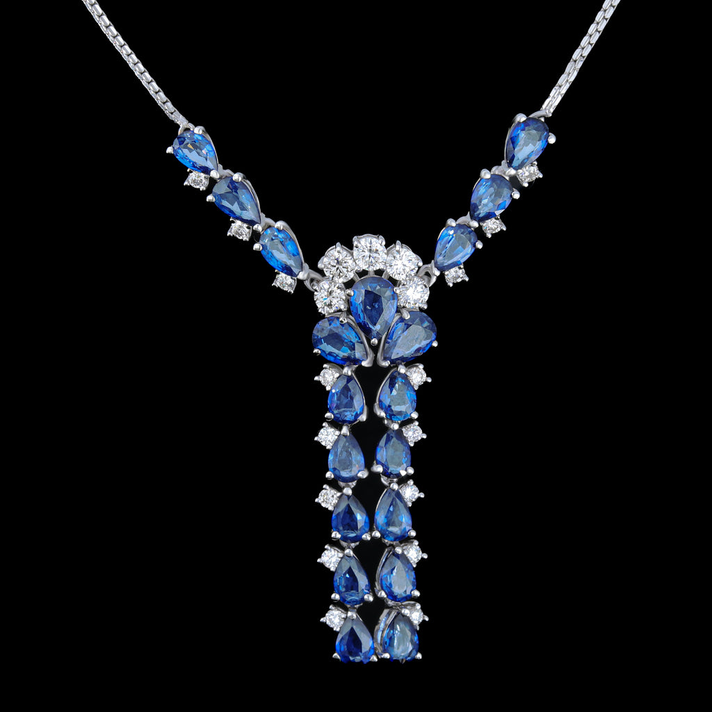 Blue Stone Diamond Pendant