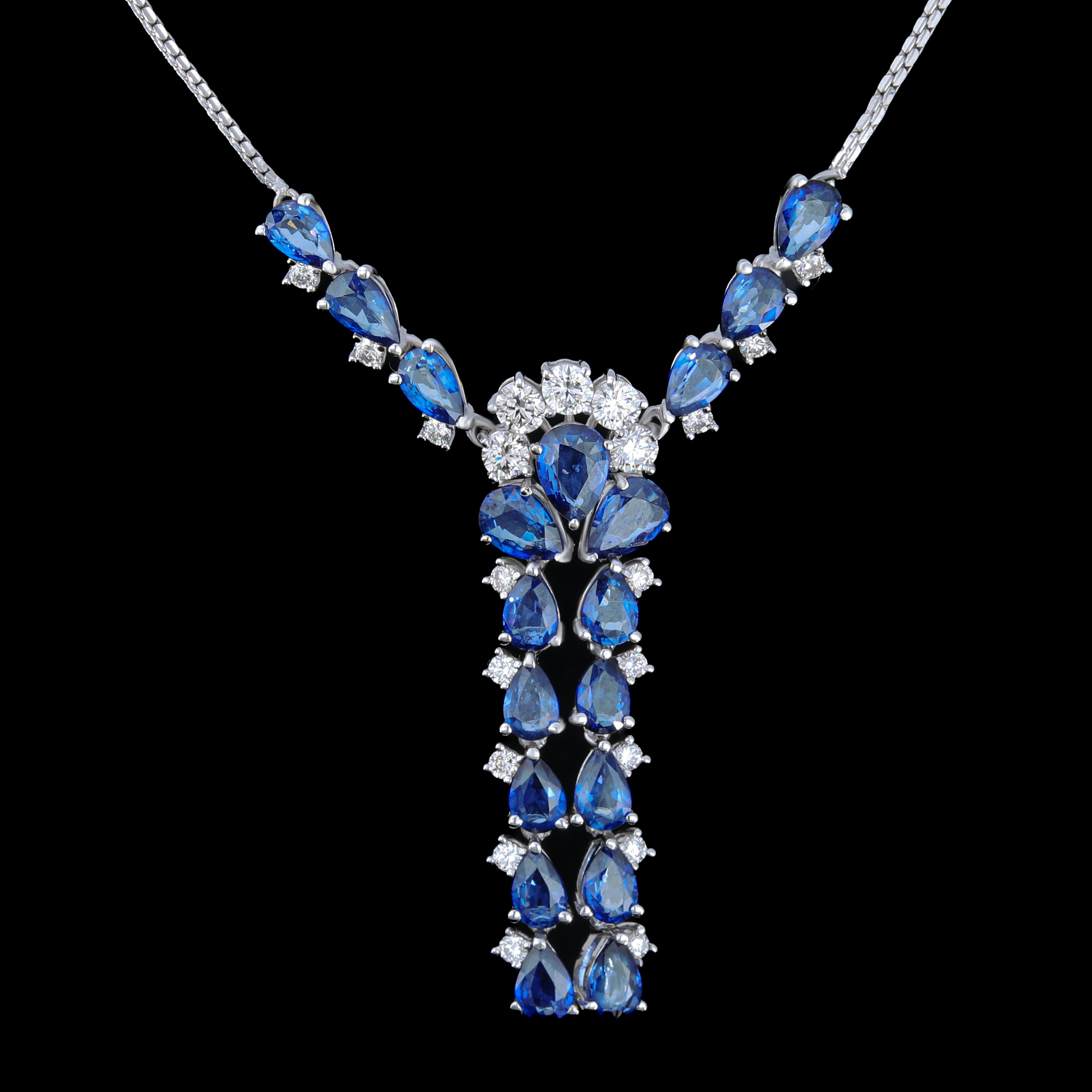 Blue Stone Diamond Pendant
